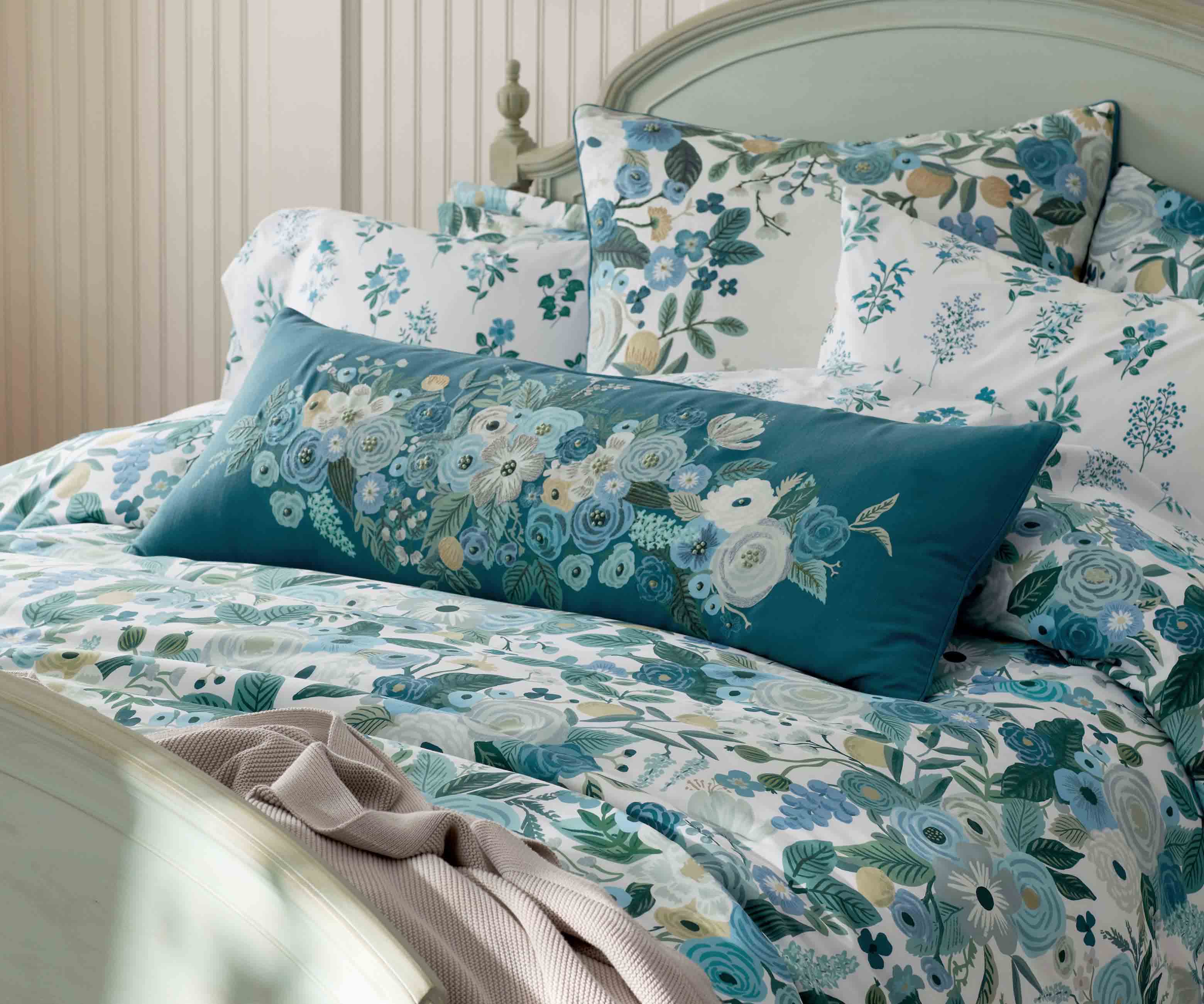 Percale Comforter - Garden Party Blue